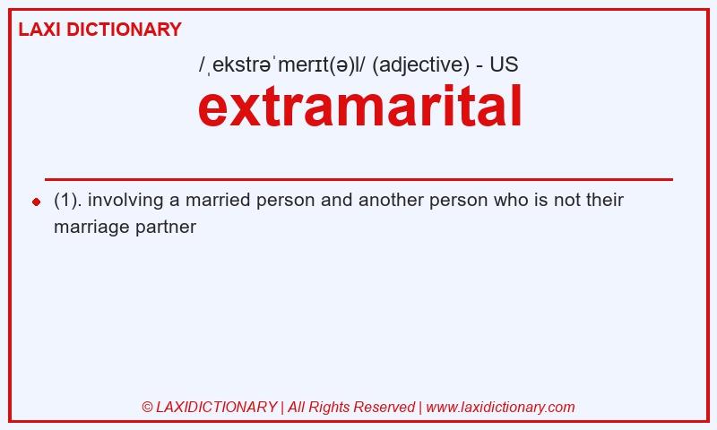 Definition extramarital in American English