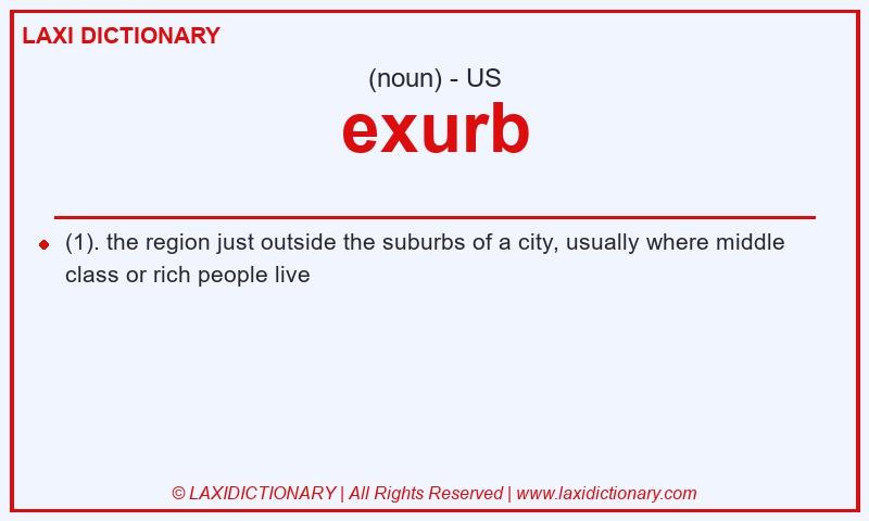 Definition exurb in American English