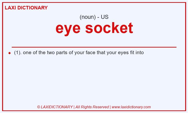 Definition eye socket in American English