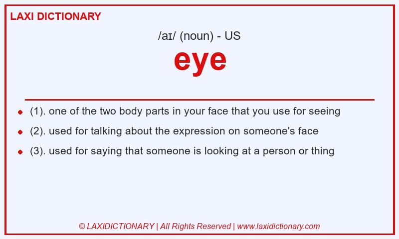 Definition eye in American English
