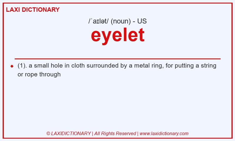 Definition eyelet in American English