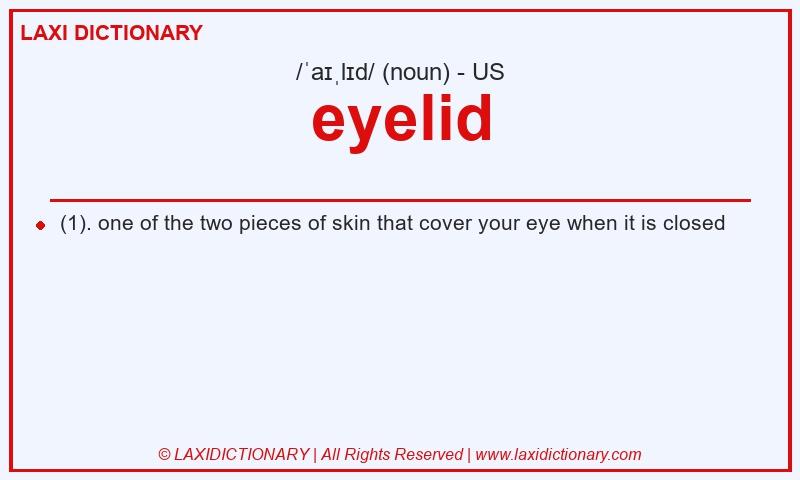 Definition eyelid in American English