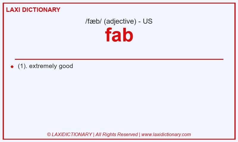 Definition fab in American English