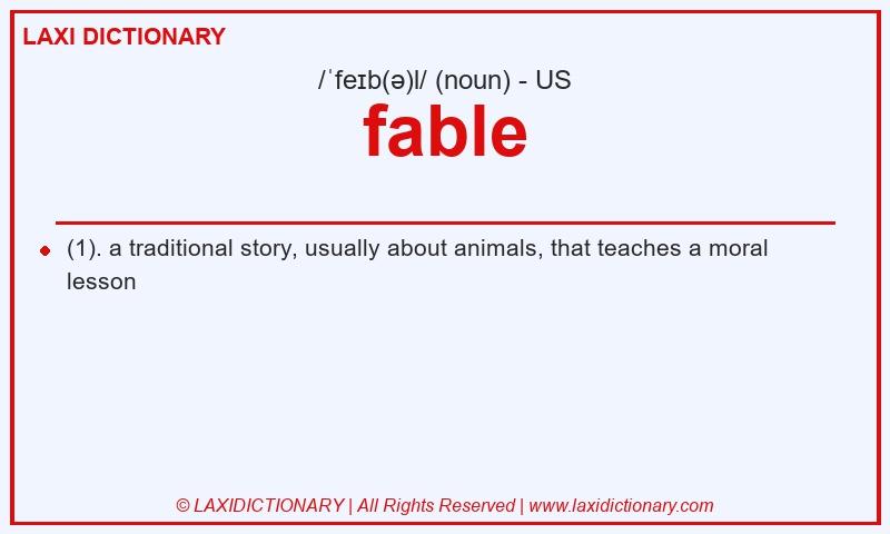 Definition fable in American English