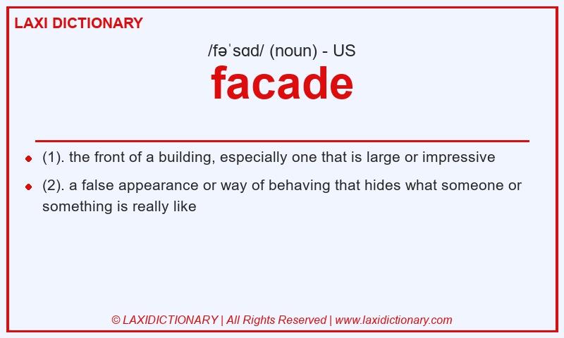 Definition facade in American English