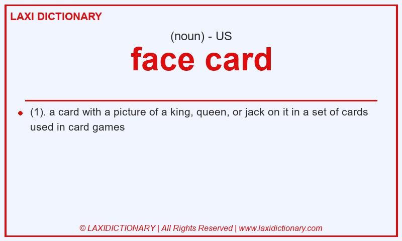 Definition face card in American English