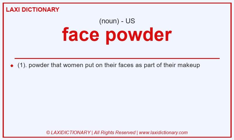 Definition face powder in American English