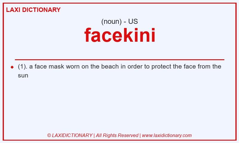 Definition facekini in American English
