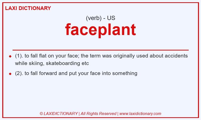 Definition faceplant in American English