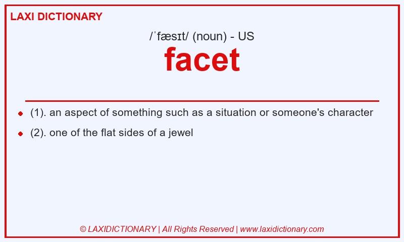 Definition facet in American English
