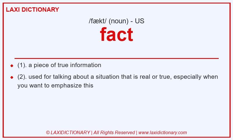 Definition fact in American English