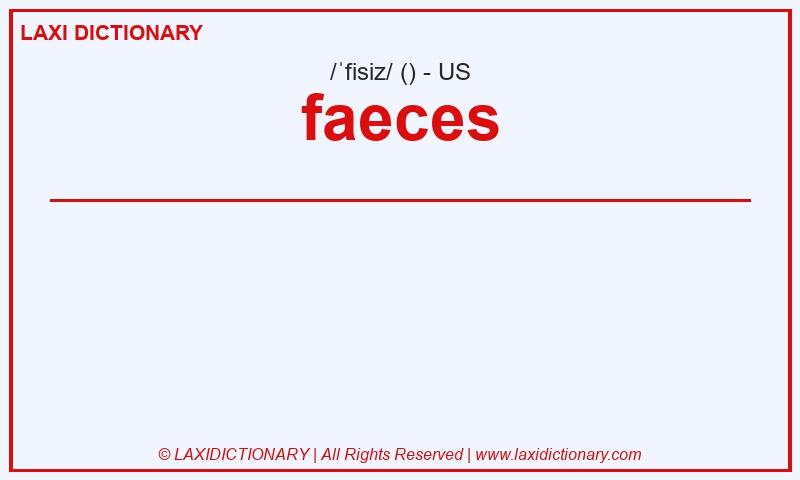 Definition faeces in American English