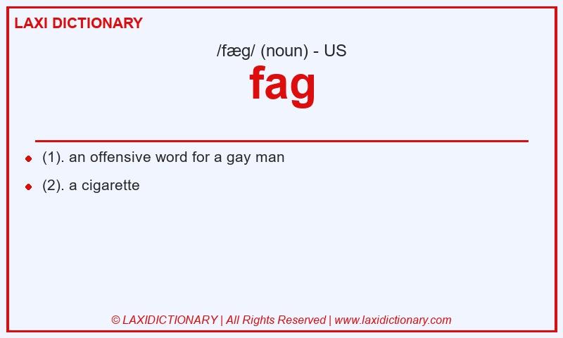 Definition fag in American English