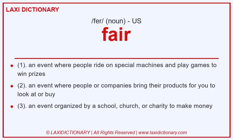 Definition fair in American English
