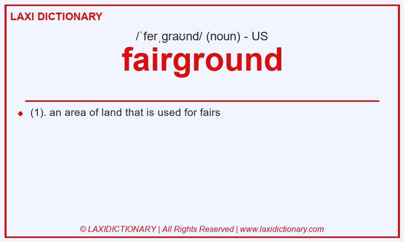 Definition fairground in American English