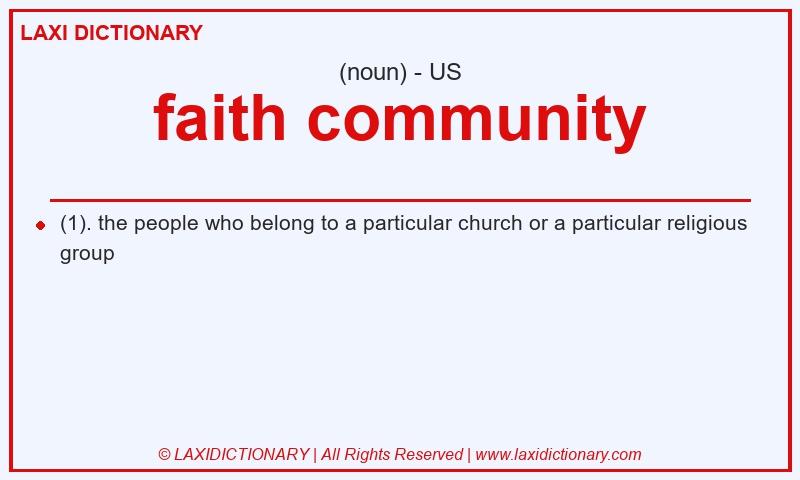 Definition faith community in American English
