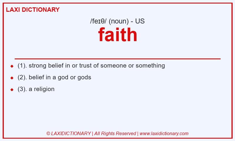 Definition faith in American English