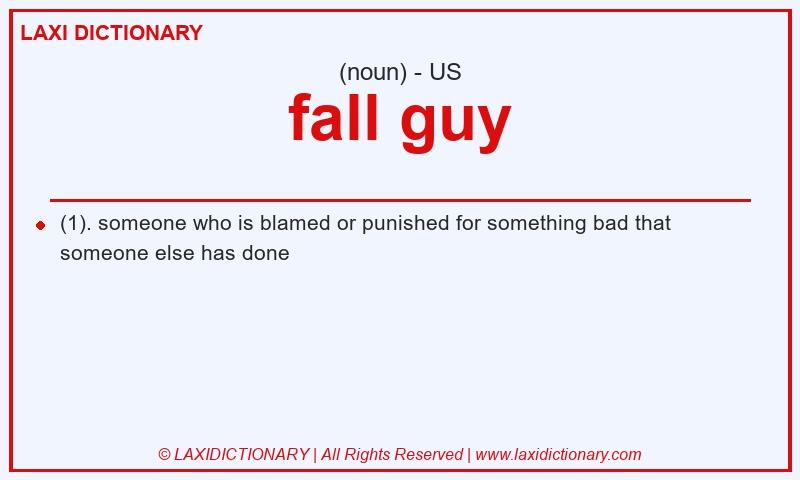 Definition fall guy in American English