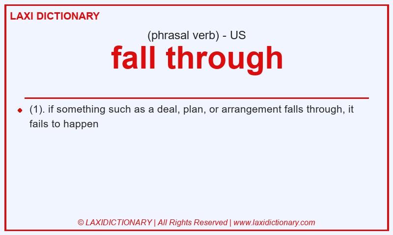 Definition fall through in American English