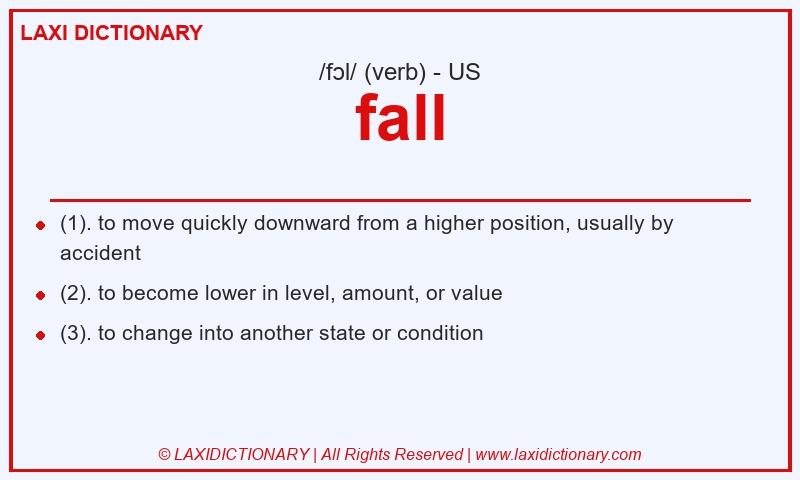 Definition fall in American English
