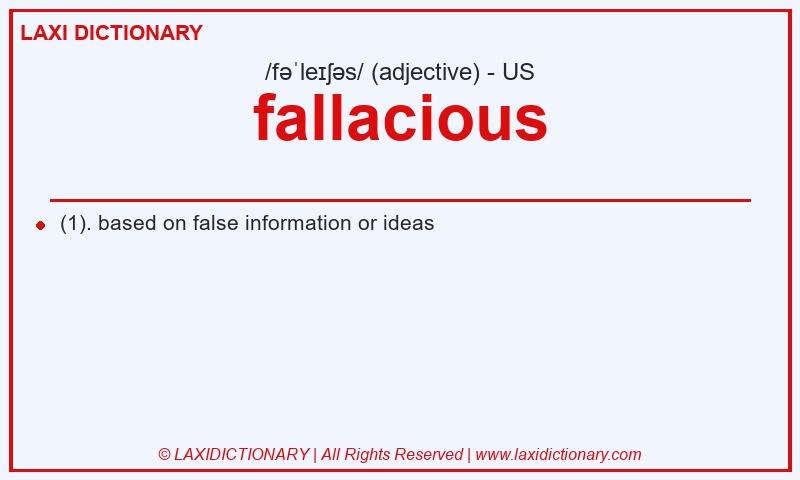 Definition fallacious in American English