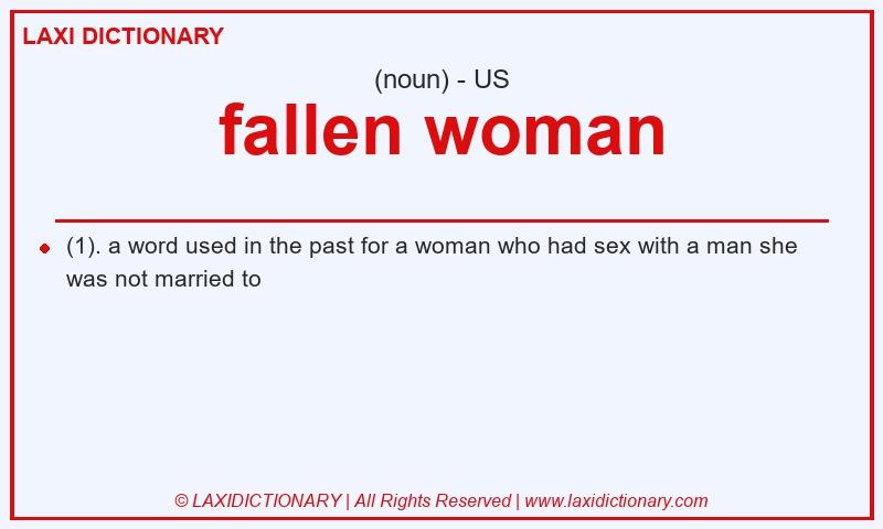 Definition fallen woman in American English