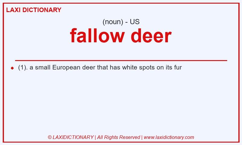 Definition fallow deer in American English