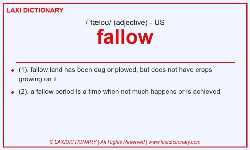 Definition fallow in American English