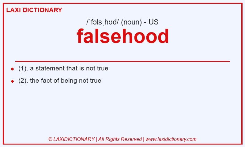 Definition falsehood in American English
