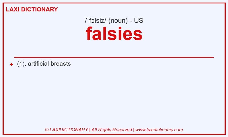 Definition falsies in American English