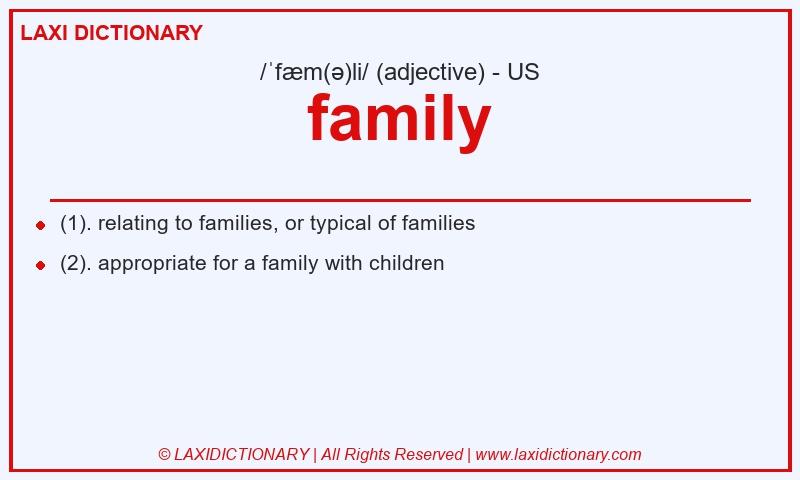 Definition family in American English