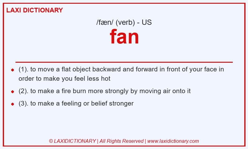 Definition fan in American English