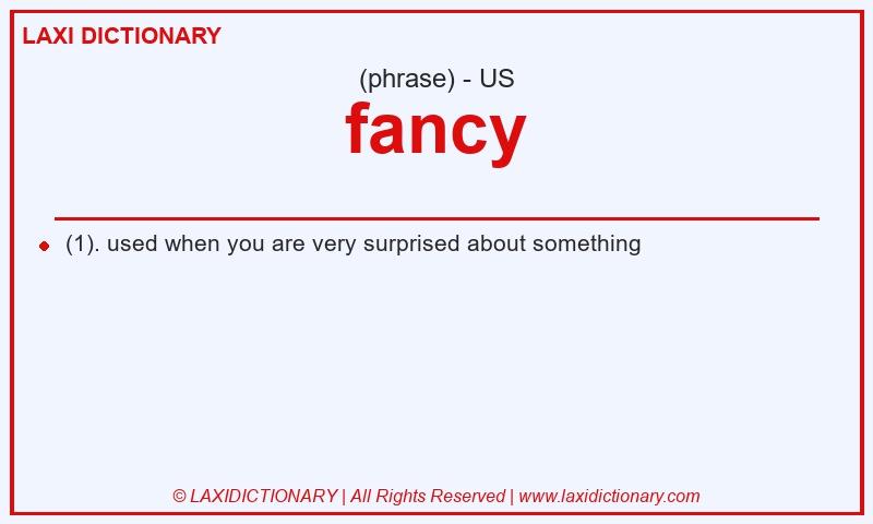 Definition fancy in American English