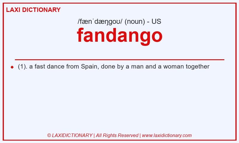 Definition fandango in American English