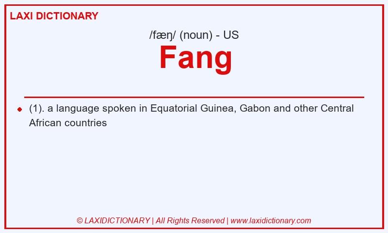 Definition Fang in American English