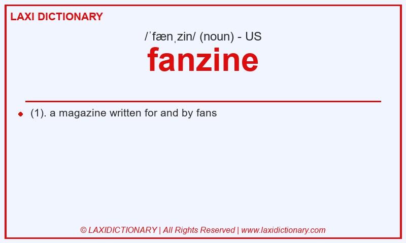 Definition fanzine in American English
