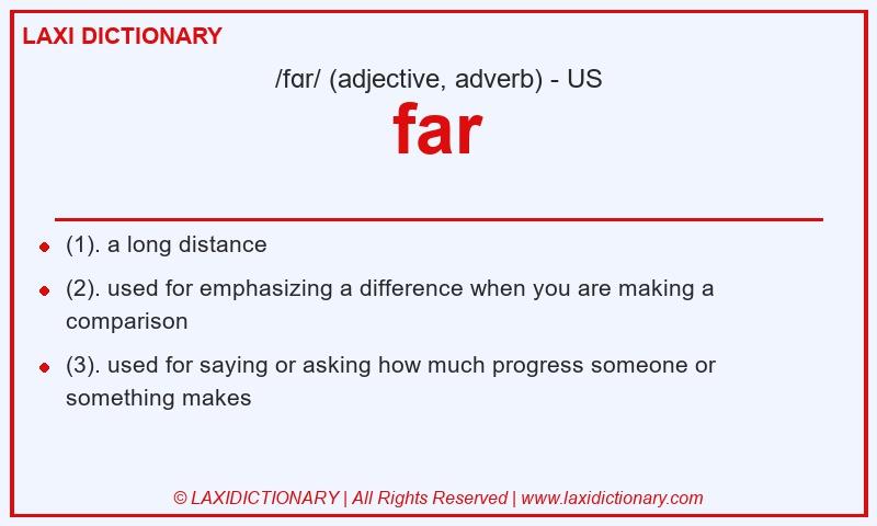 Definition far in American English