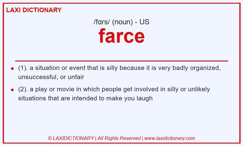 Definition farce in American English