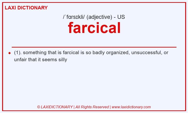 Definition farcical in American English
