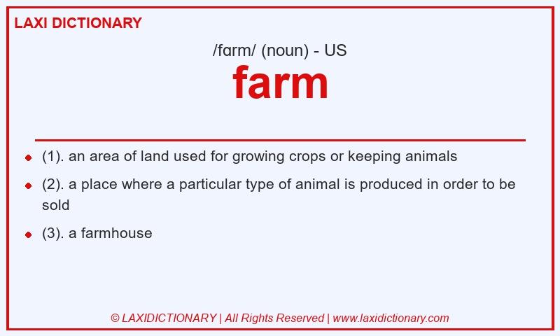 Definition farm in American English