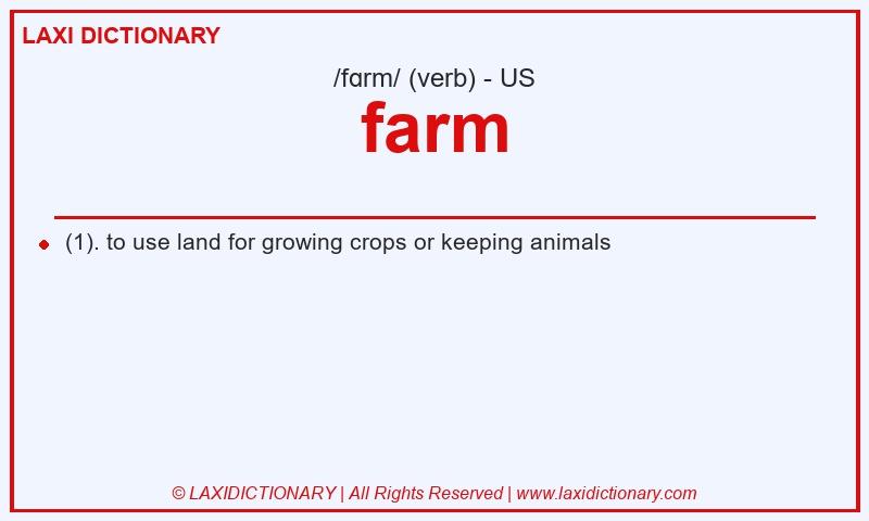 Definition farm in American English