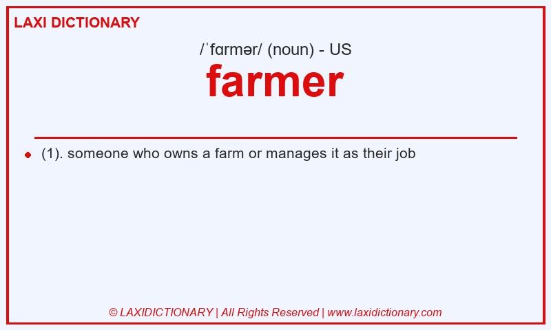 Definition farmer in American English