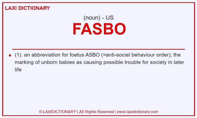 Definition FASBO in American English
