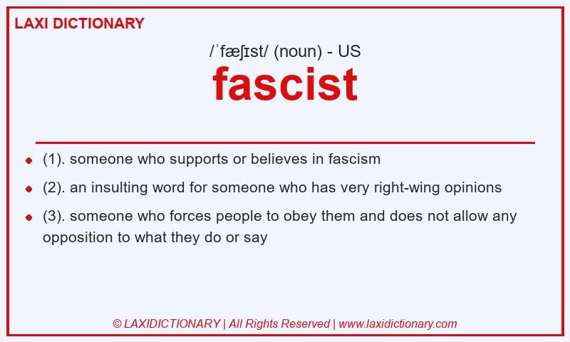 Definition fascist in American English