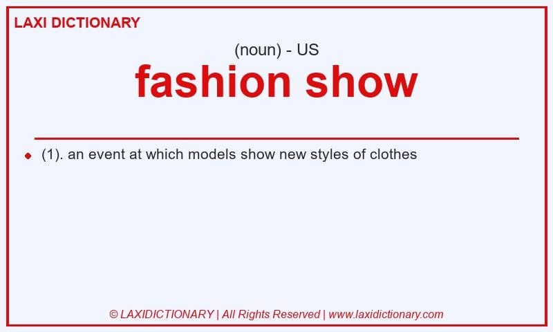 Definition fashion show in American English