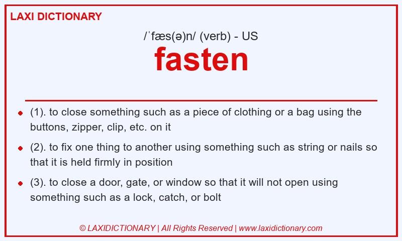 Definition fasten in American English