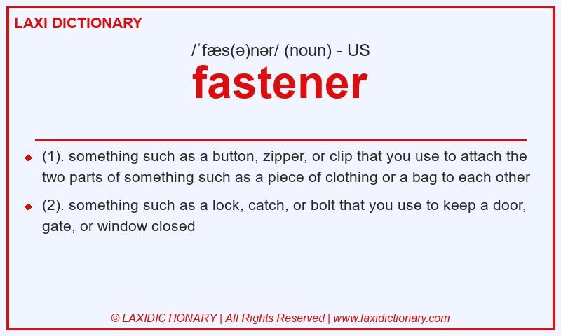 Definition fastener in American English