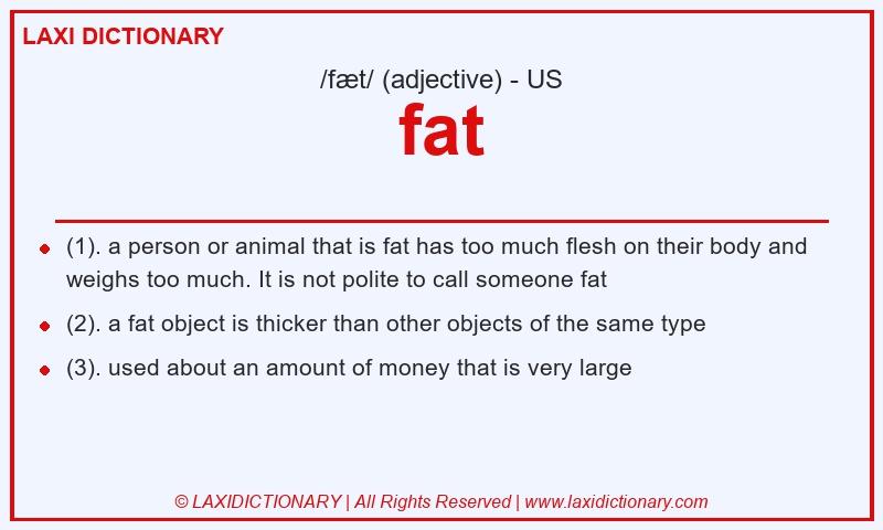 Definition fat in American English