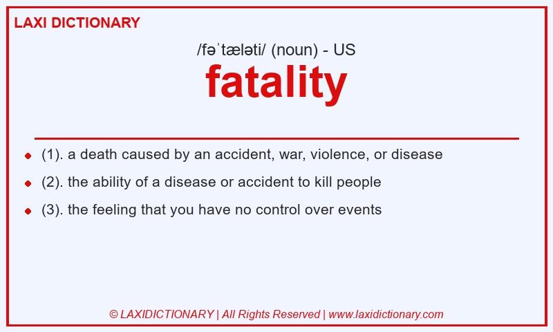 Definition fatality in American English