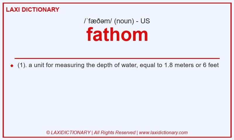 Definition fathom in American English